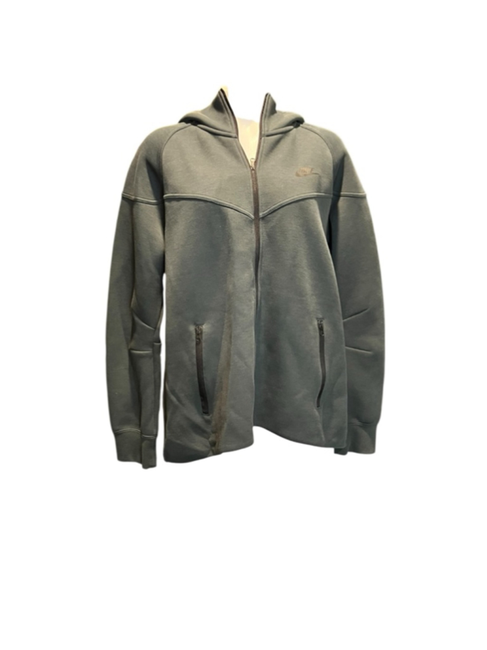 WoMen's Nike seaweed Green Tech Fleece Full Zip Hoodie M